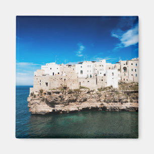 Polignano a Mare houses on a cliff in Puglia Magnet