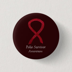 Polio Survivor Awareness Ribbon Custom Pins