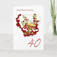 Polish 40th Wedding Anniversary With Champagne