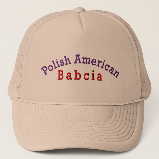 Polish American Babcia Trucker Hat (Front)