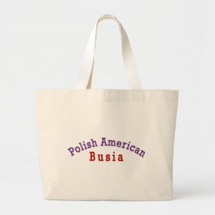 Polish American Busia Large Tote Bag