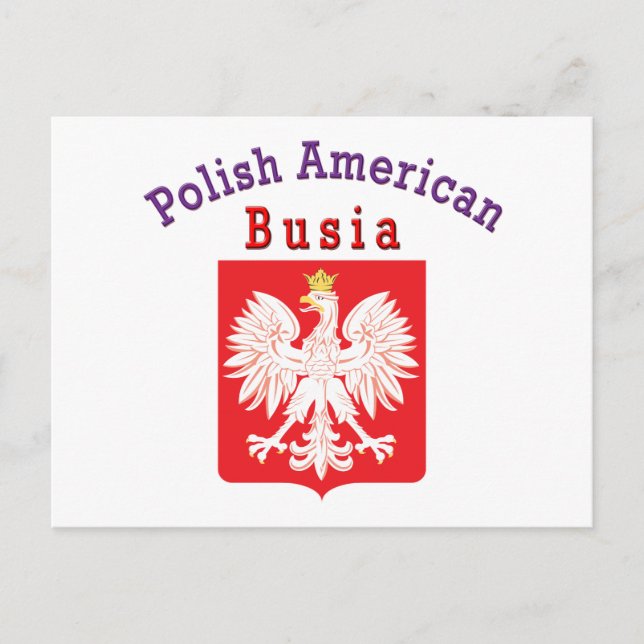 Polish American Busia Postcard (Front)