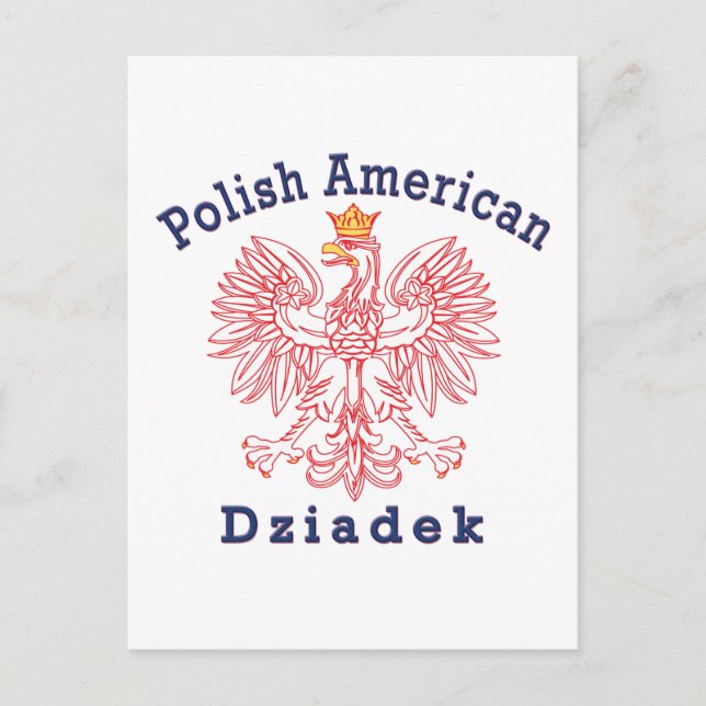 Polish American Dziadek Postcard (Front)
