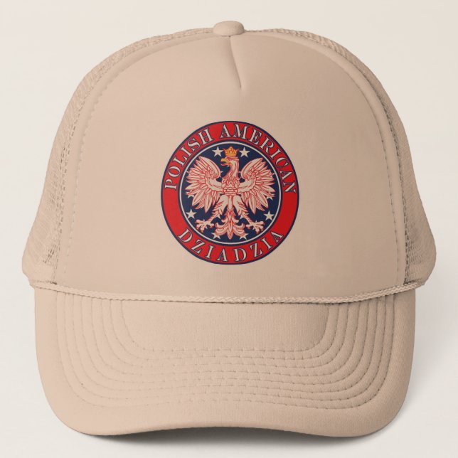 Polish American Dziadzia Trucker Hat (Front)