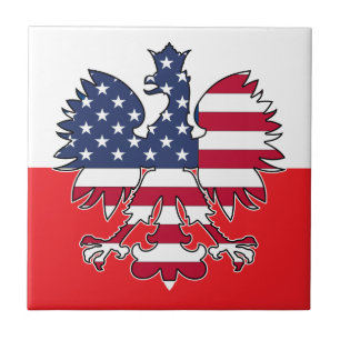 Polish American Eagle Ceramic Tile