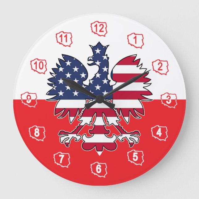 Polish American Eagle Clock (Front)