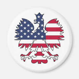 Polish American Eagle Magnet