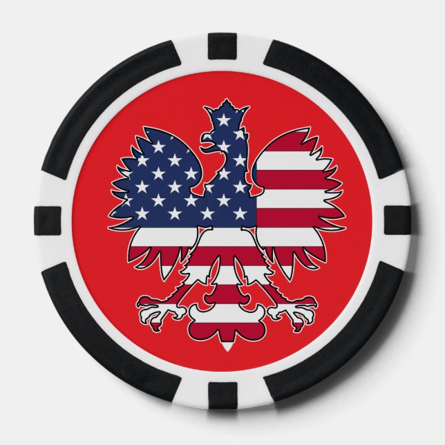 Polish American Eagle Poker Chips (Front)