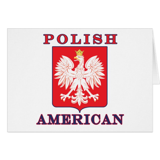 Polish American Eagle Shield (Front Horizontal)