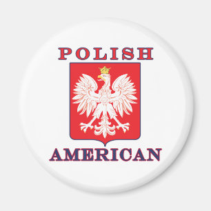 Polish American Eagle Shield Magnet