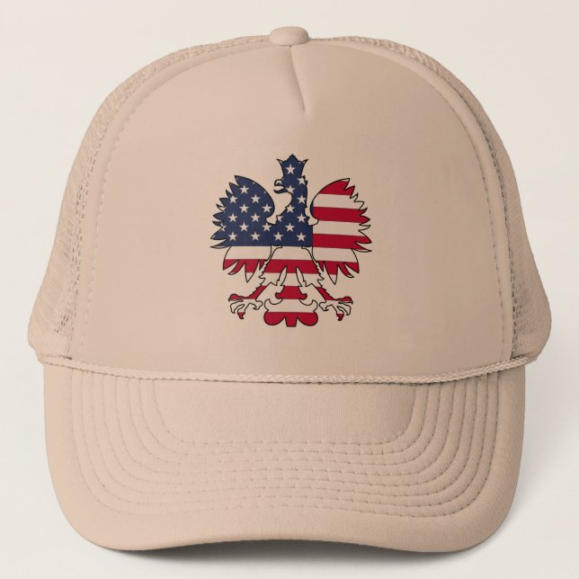 Polish American Eagle Trucker Hat (Front)