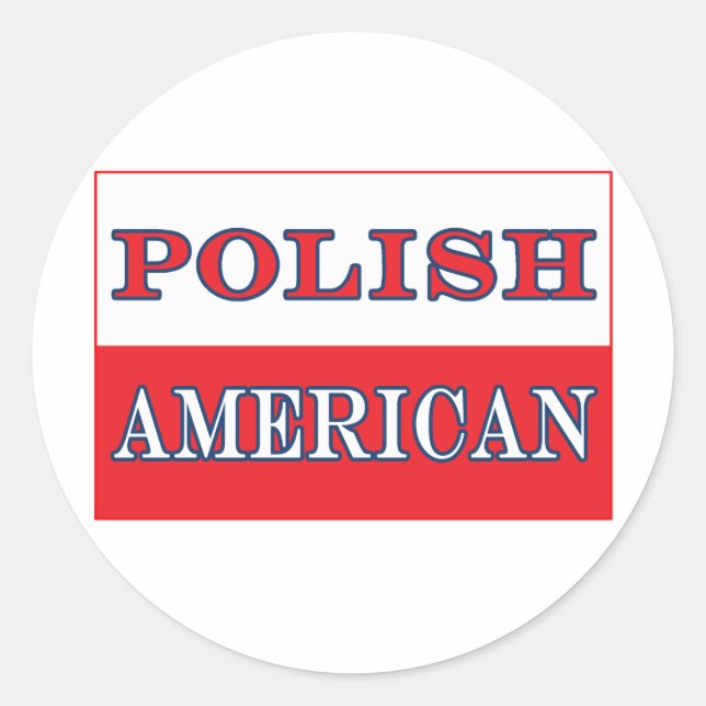 Polish American Flag Classic Round Sticker (Front)