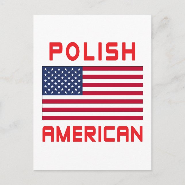 Polish American Flag Postcard (Front)