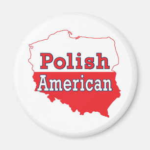 Polish American Map Magnet