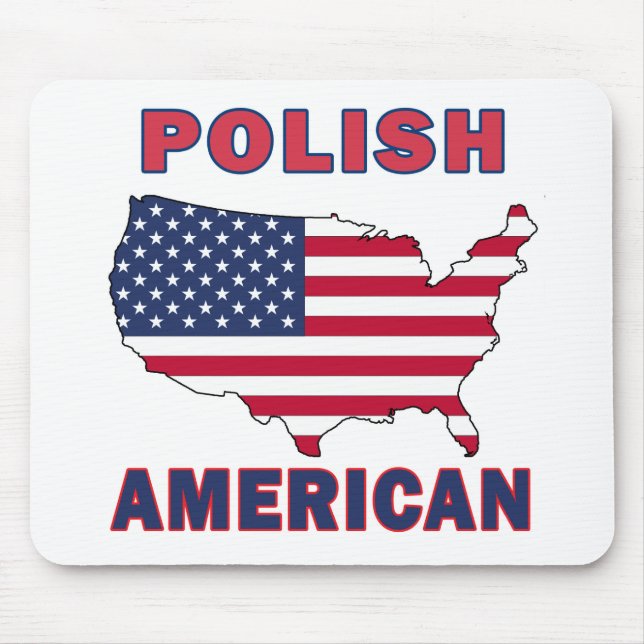 Polish American Map Mouse Pad (Front)