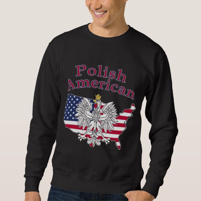 Polish American Map Sweatshirt (Front)