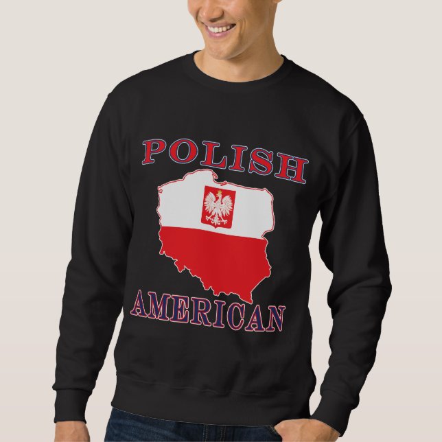 Polish American Map Sweatshirt (Front)