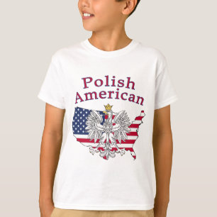 Polish American Map T-Shirt