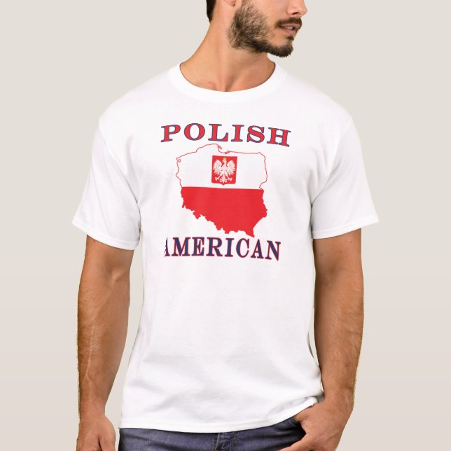 Polish American Map T-Shirt (Front)