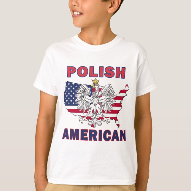 Polish American Map T-Shirt (Front)