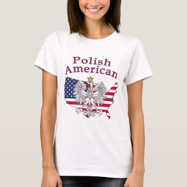 Polish American Map T-Shirt (Front)