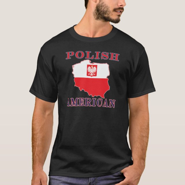 Polish American Map T-Shirt (Front)