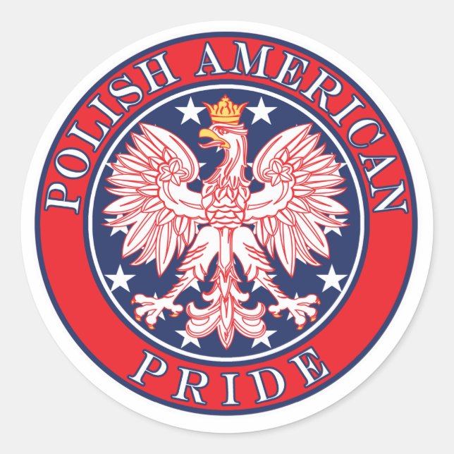Polish American Pride Classic Round Sticker (Front)