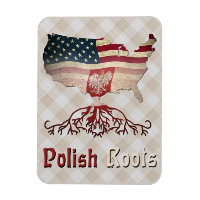 Polish American Roots Flexi Magnets (Vertical)