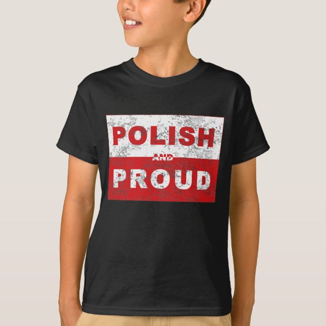 Polish and Proud Flag T-Shirt (Front)