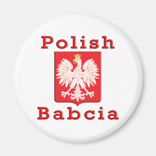 Polish Babcia Eagle Magnet