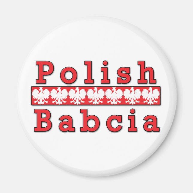Polish Babcia Eagles Magnet (Front)