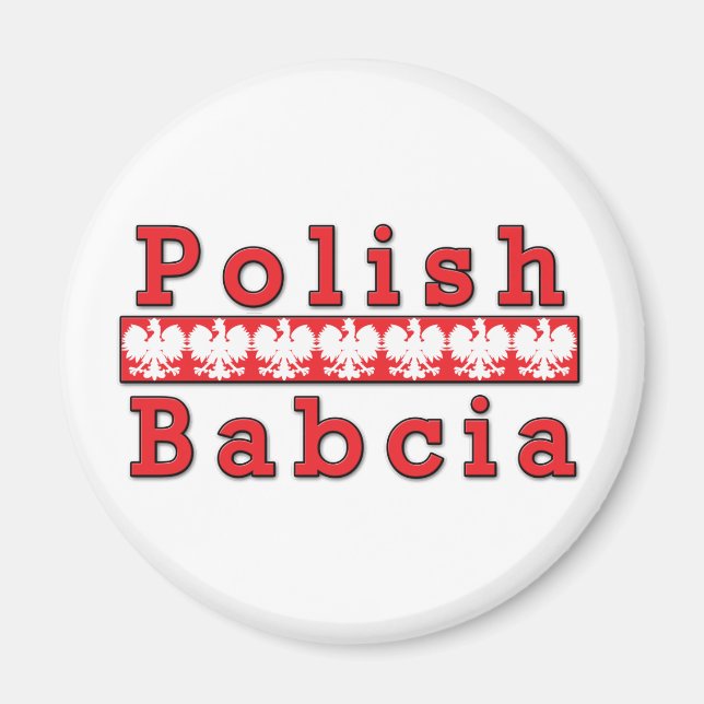 Polish Babcia Eagles Magnet (Front)