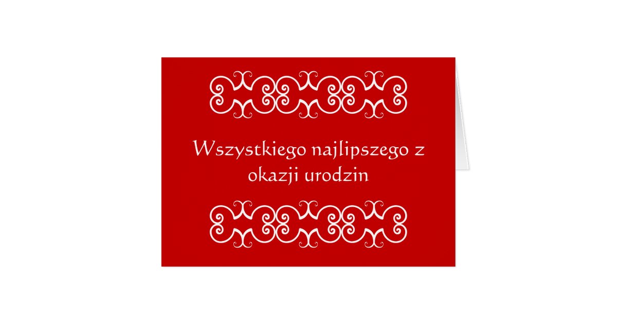 Polish Birthday Greeting Card | Zazzle.com.au