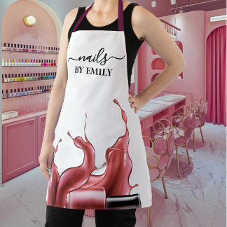 Polish bottle splash Custom Nail Salon  Apron