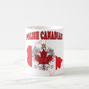Polish Canadian Canada Flag Map Coffee Mug