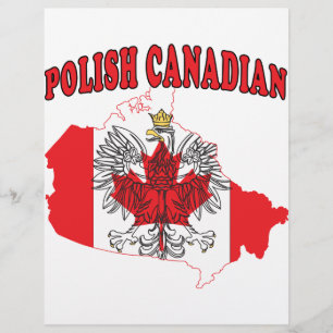Polish Canadian Canada Flag Map Flyer