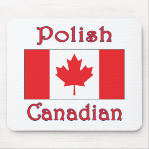 Polish Canadian Canada Flag Mouse Pad