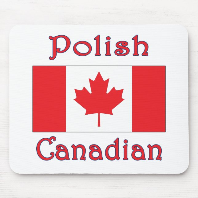 Polish Canadian Canada Flag Mouse Pad (Front)