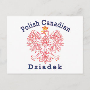 Polish Canadian Eagle Dziadek Postcard