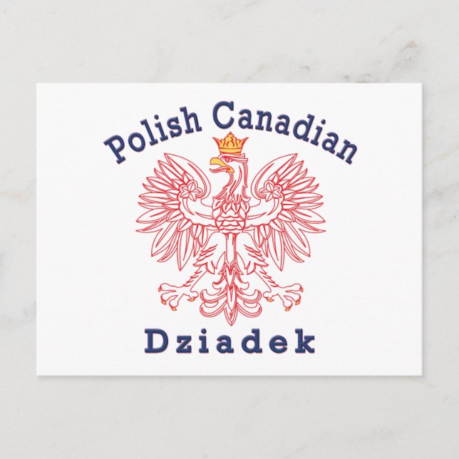 Polish Canadian Eagle Dziadek Postcard (Front)