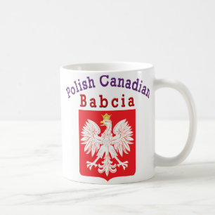 Polish Canadian Eagle Shield Babcia Coffee Mug