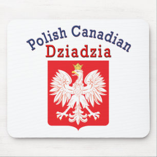 Polish Canadian Eagle Shield Dziadzia Mouse Pad
