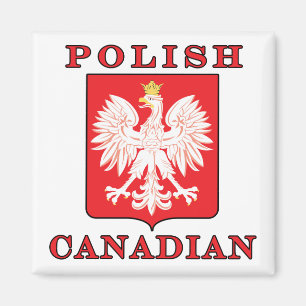 Polish Canadian Eagle Shield Magnet