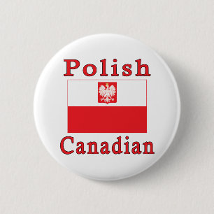 Polish Canadian Falcon Flag 6 Cm Round Badge