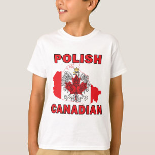 Polish Canadian Flag Canada Map T-Shirt
