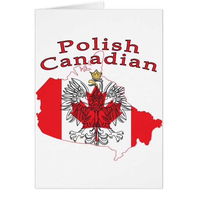 Polish Canadian Flag Map (Front)