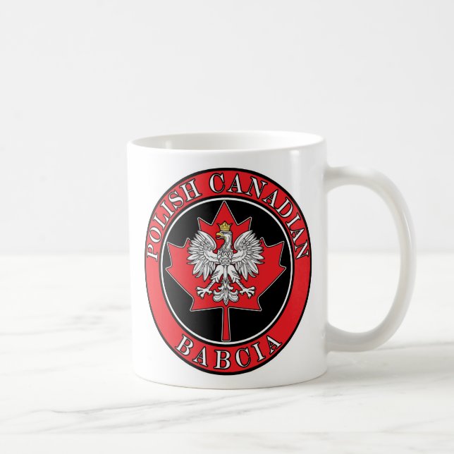 Polish Canadian Maple Leaf Babcia Coffee Mug (Right)