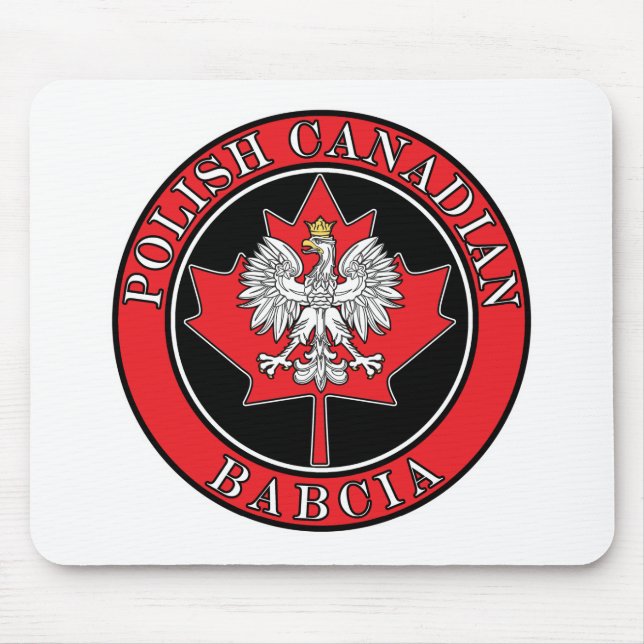 Polish Canadian Maple Leaf Babcia Mouse Pad (Front)