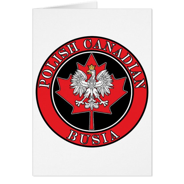 Polish Canadian Maple Leaf Busia (Front)
