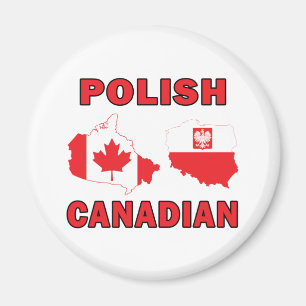 Polish Canadian Maps Magnet